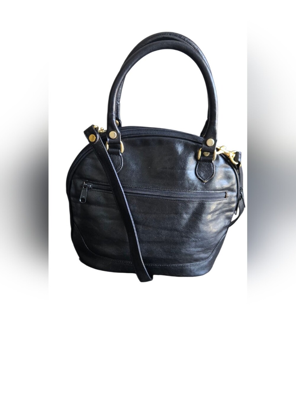 Oroton Vintage Black Cowhide Woven Crossbody Bag - Picture 2 of 14